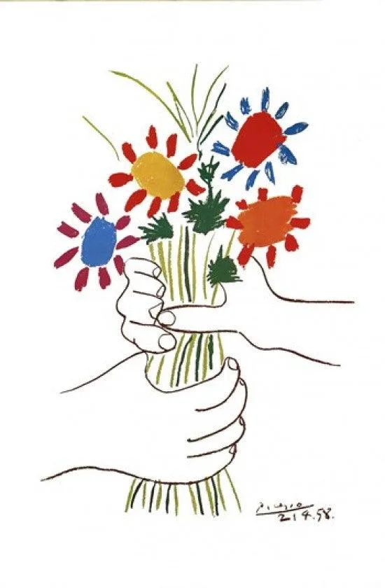 Petite Fleurs poster print by Pablo Picasso, 24 by 36 inches, premium heavy stock paper, rolled in tube