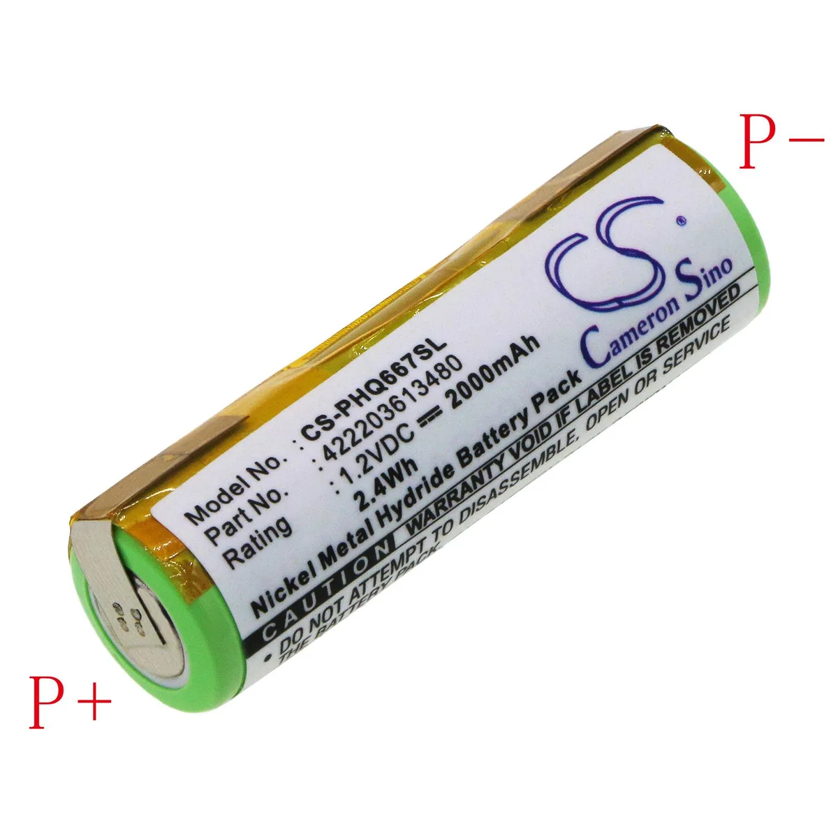 Cameron &amp; Co Cameron &amp; Co DS-CS-PHQ667SL Ni-MH 2 Ah Green video accessory — product photo