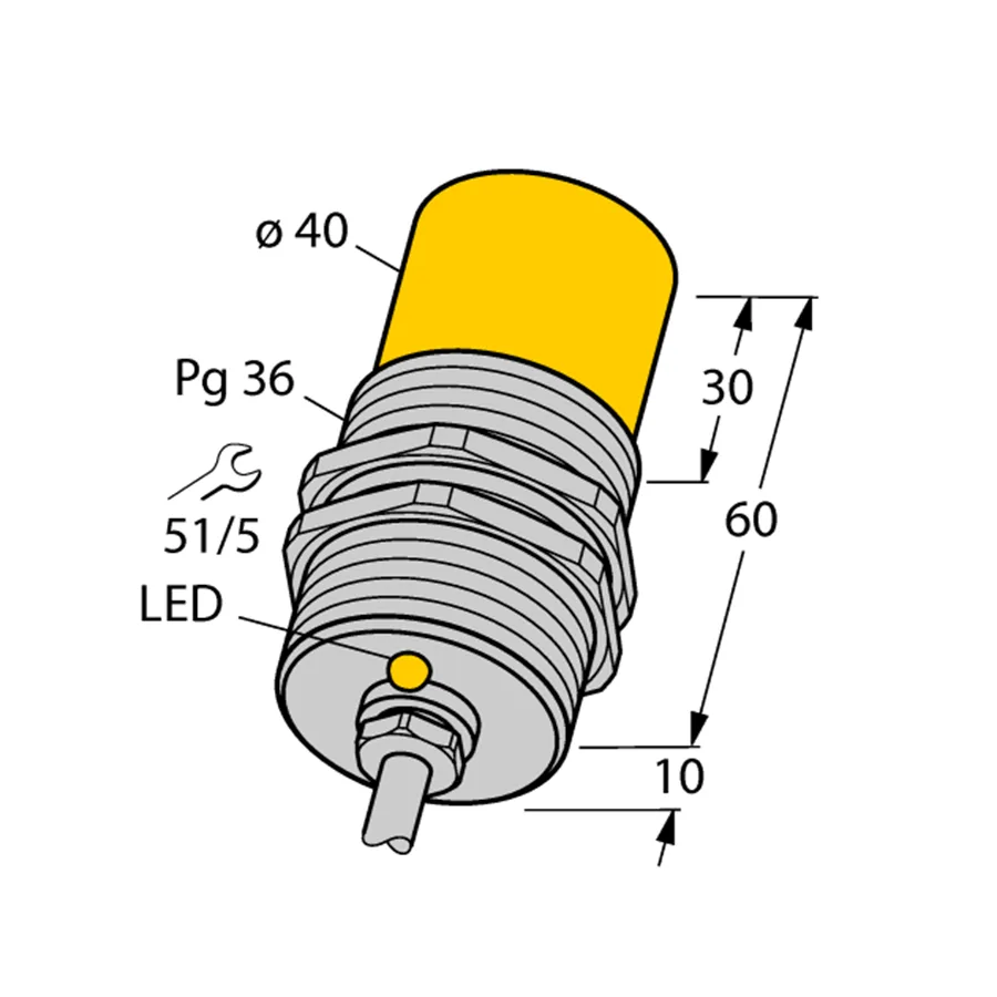 Turck Turck Ni25-G47-AZ3X 13089 inductive sensor PG36 25mm 20-250VAC 10-300VDC — product photo