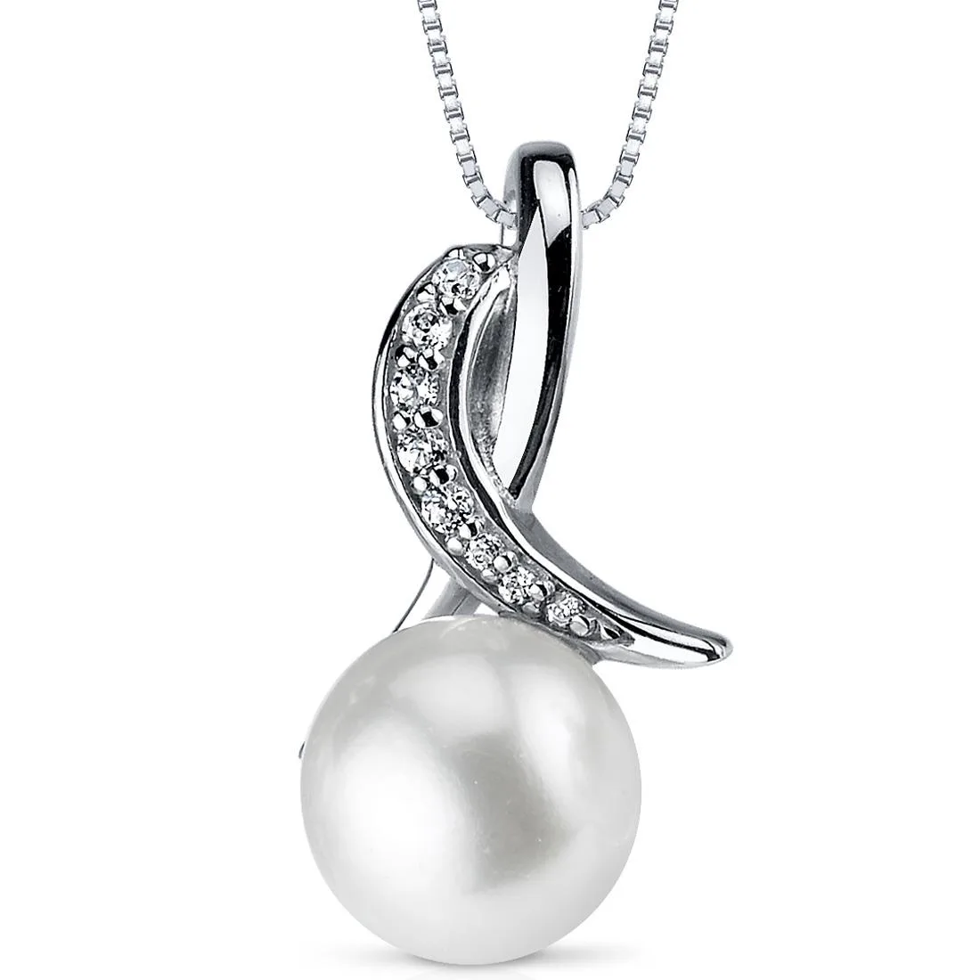 Oravo Oravo 8.5mm White Freshwater Cultured Pearl Pendant Necklace Sterling Silver 18 — product photo
