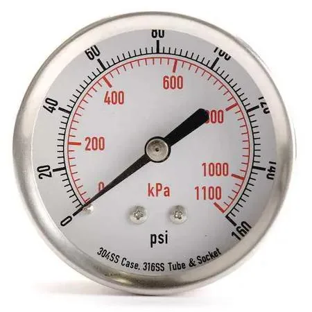 Value Brand Value Brand 4FMW6 Pressure Gauge Test 2-1/2 In — product photo