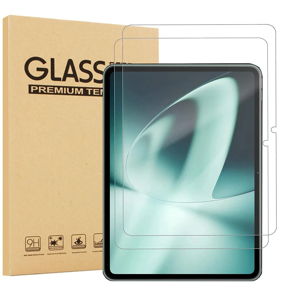 Two clear tempered glass screen protectors for OnePlus Pad 11.61 inch 2023