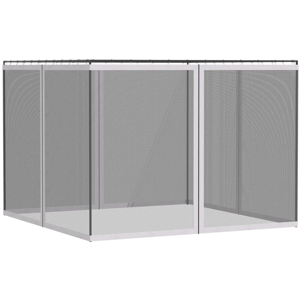 tuphen tuphen 10' x 13' Trellis Mesh Sidewall 4-Panel White Black 11.5' x 6.8 — product photo