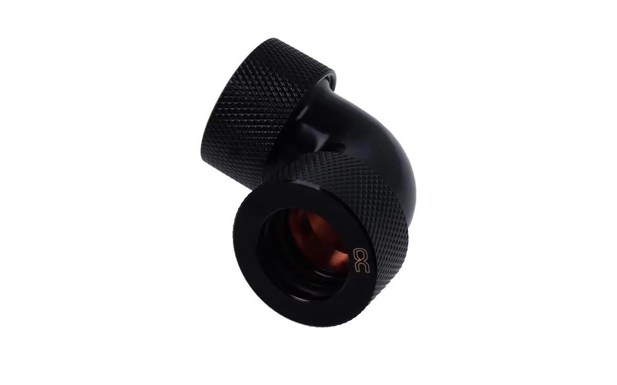 Alphacool Alphacool HT 16mm HardTube Compression Fitting 90° Elbow Deep Black 17298 — product photo