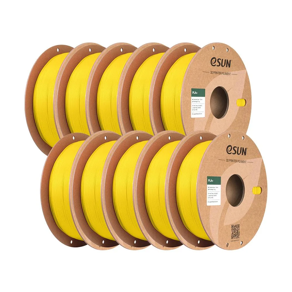 eSUN eSUN PLA+ Filament 1.75mm Yellow 10 Rolls 1KG — product photo