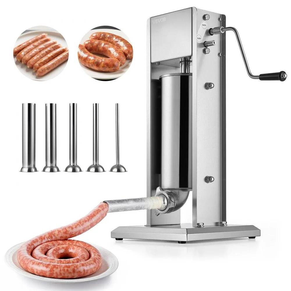 VEVOR VEVOR Manual Sausage Stuffer 11 LB / 5 L Dual-Speed 5 Tubes Stainless Steel — product photo