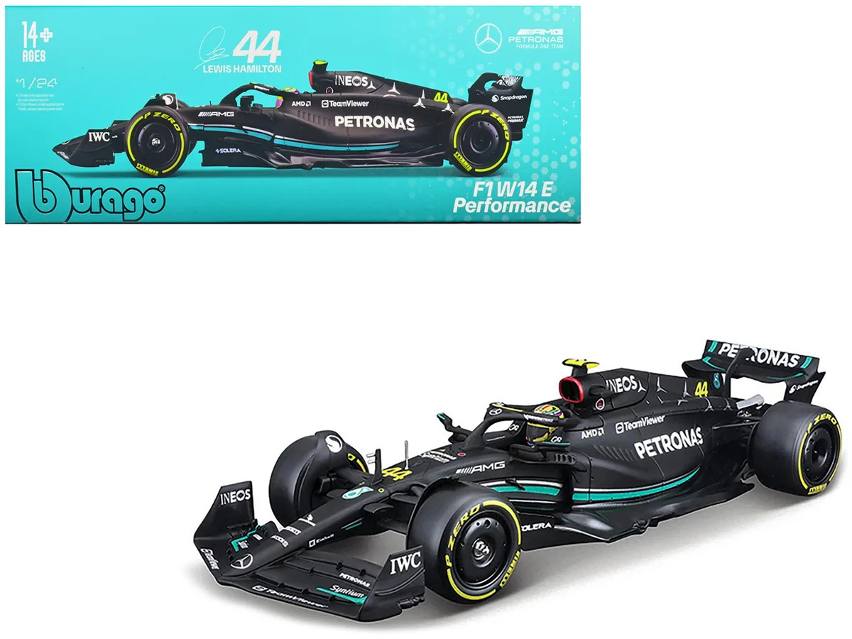 BBURAGO BBURAGO Mercedes-AMG F1 W14 E Performance #44 Petronas 2023 1/24 Diecast hobby collectible — product photo