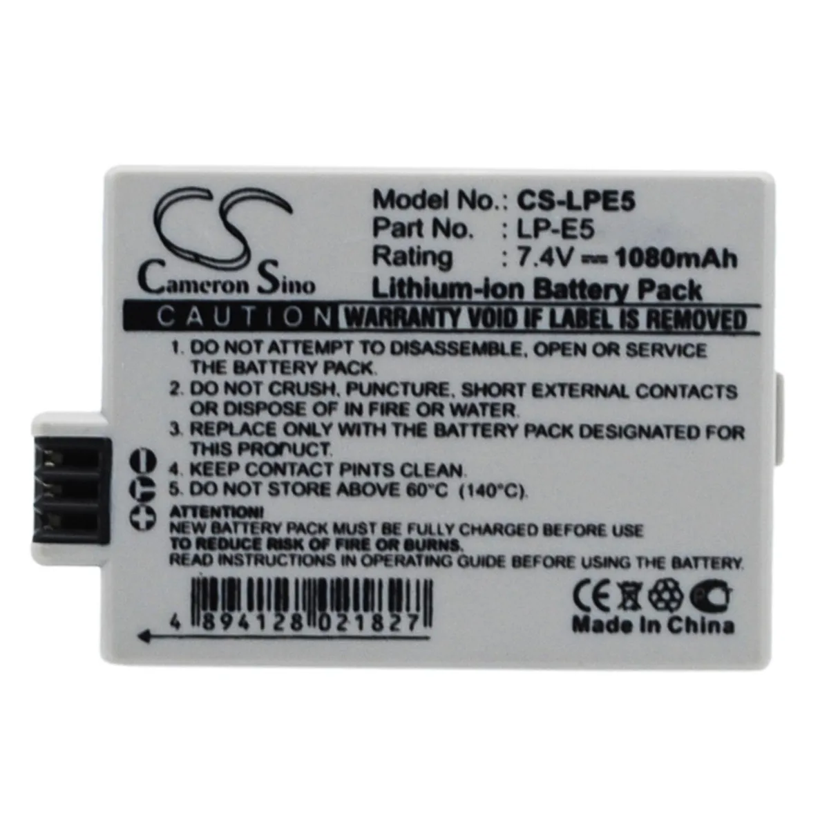 Cameron & Co Cameron & Co DS-CS-LPE5 camera battery 7.4V 1.08Ah grey — product photo