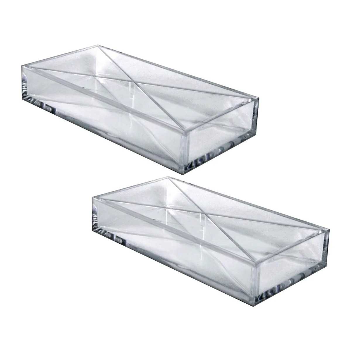 Azar Displays Azar Displays 4-Compartment Clear Desktop Organizer 2/Box 11.75x5.75 556353 — product photo