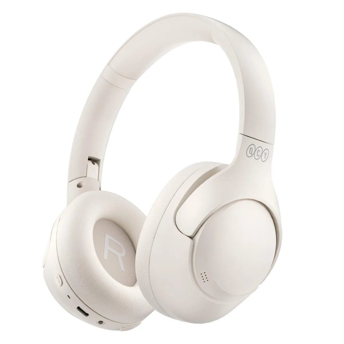 QCY H3 ANC Over-Ear Headphones White 43dB ANC 60h Bluetooth 5.4 — product photo