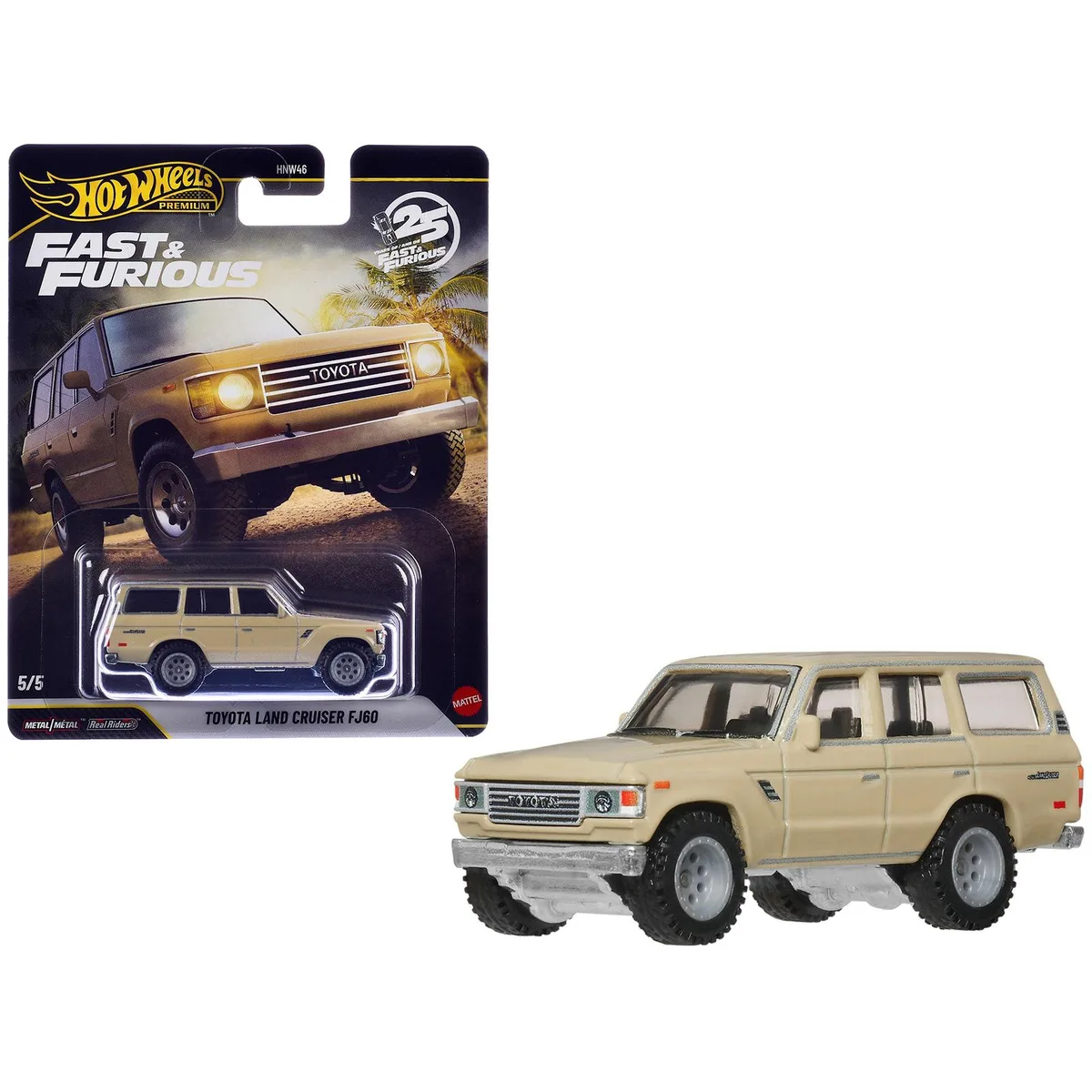 Hot Wheels Hot Wheels Toyota Land Cruiser FJ60 Tan Hobbs &amp; Shaw 2019 Fast &amp; Furious hobby collectible — product photo