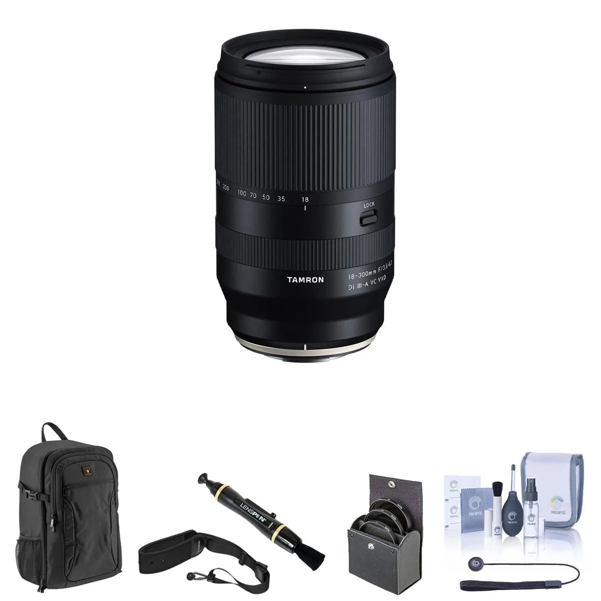 Tamron Tamron 18-300mm f/3.5-6.3 Di III-A VC VXD Fuji X Bundle — product photo