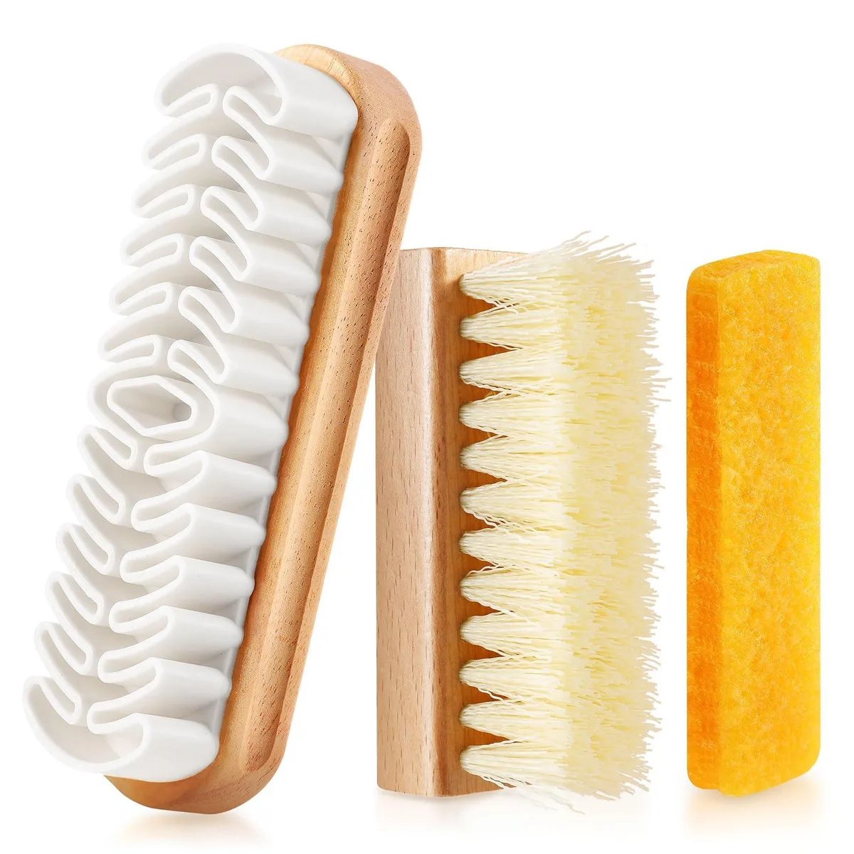 REAL HOME Innovations Suede Brush Set Style B 3pcs — product photo