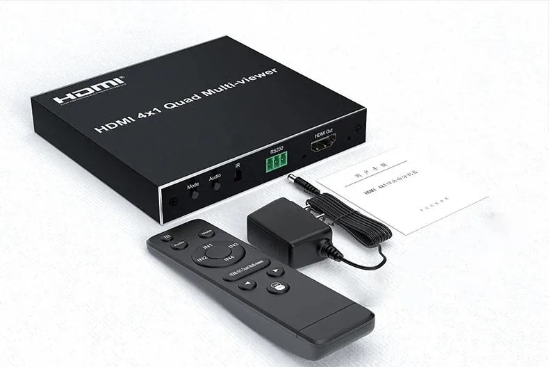 YINGHUA YINGHUA HDMI 4x1 Quad Multi-viewer KVM Switch 1080P 60Hz AU Plug — product photo