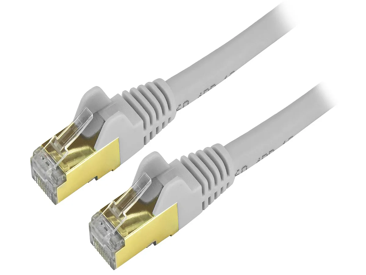 STARTECH STARTECH C6ASPAT5GR Cat6a Shielded Network Ethernet Cable 5 ft Gray — product photo
