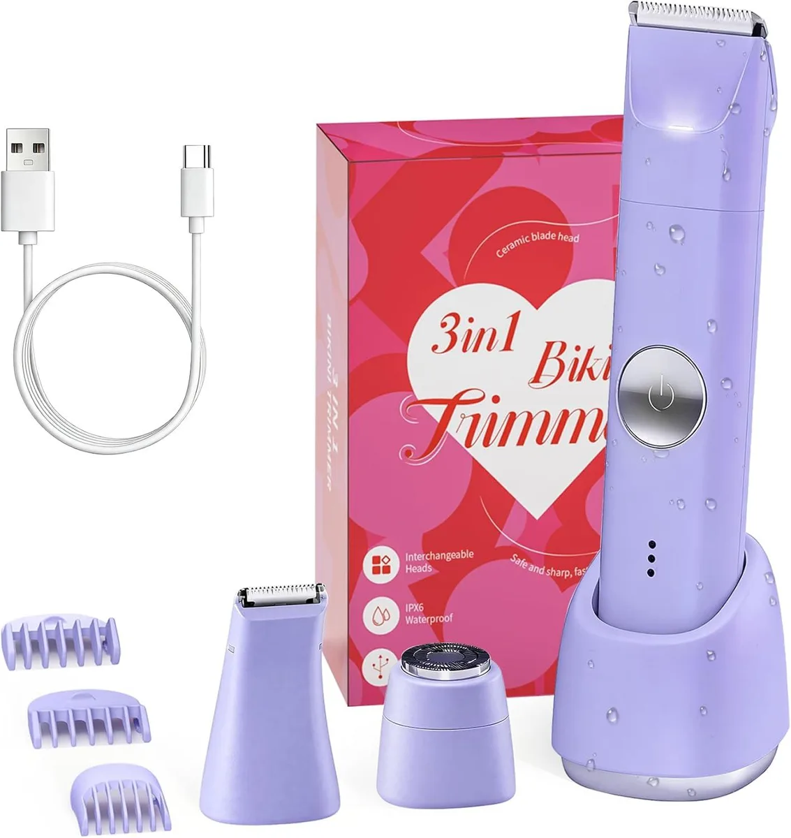 TAURKENAM TAURKENAM 3 in 1 Electric Shaver Purple — product photo