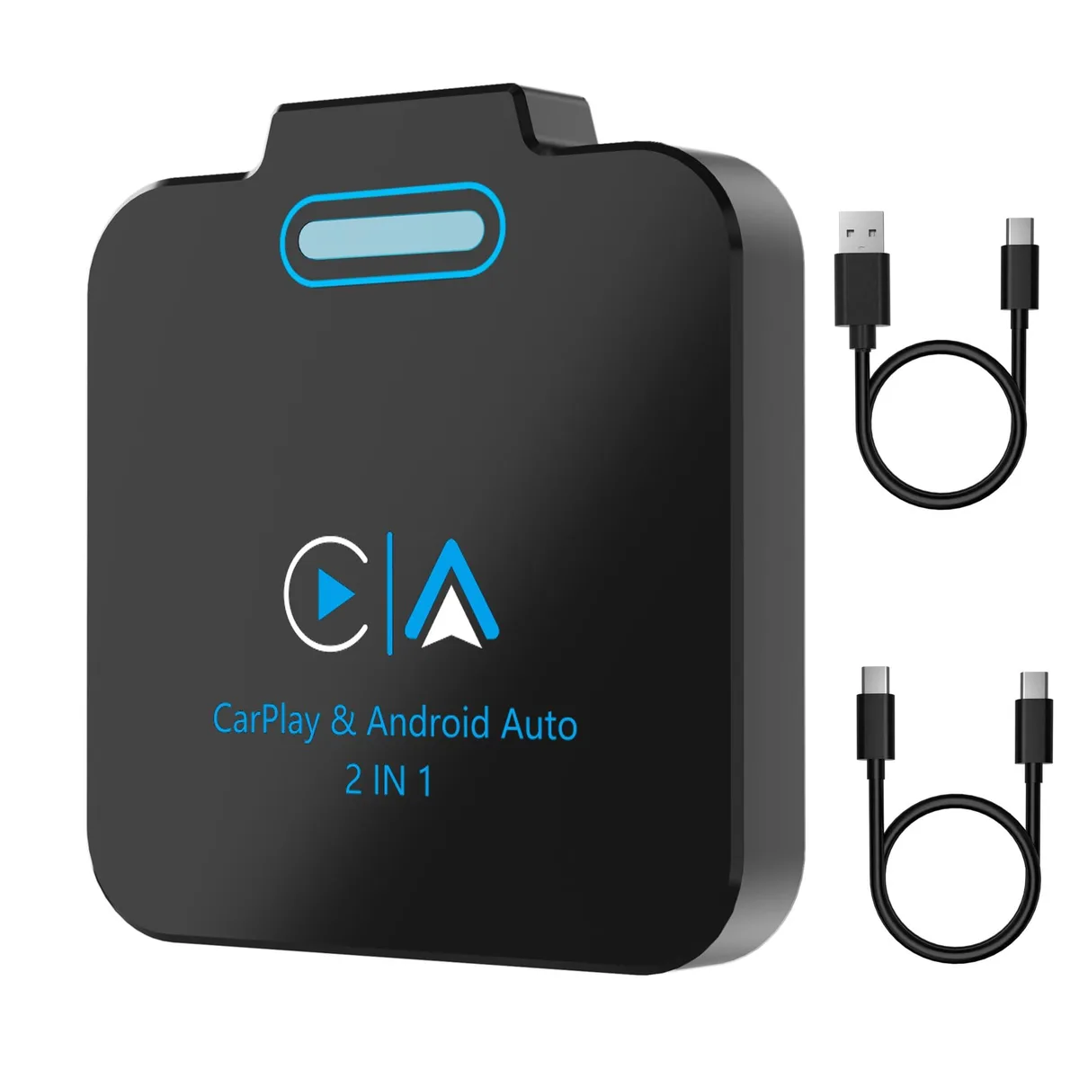 WRIARICH WRIARICH Wireless CarPlay Android Auto Adapter 2 in 1 USB-A USB-C car electronics accessory — product photo