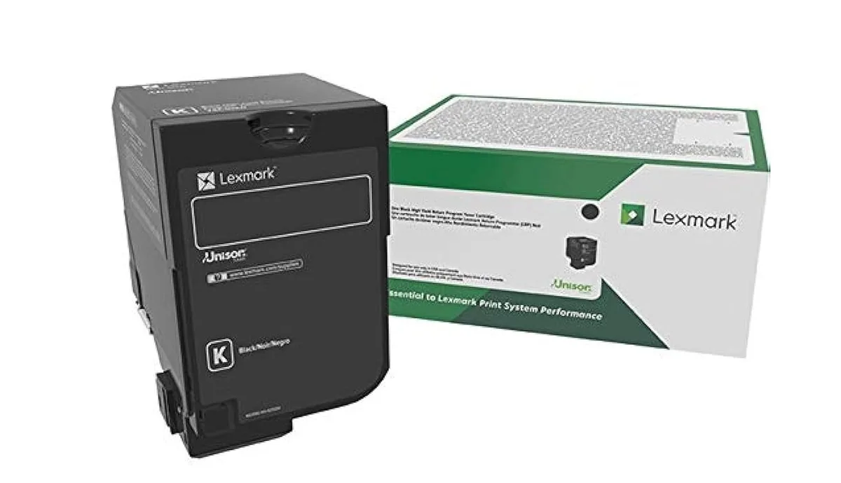 Lexmark 75M0HKG black high-yield toner cartridge in rectangular box