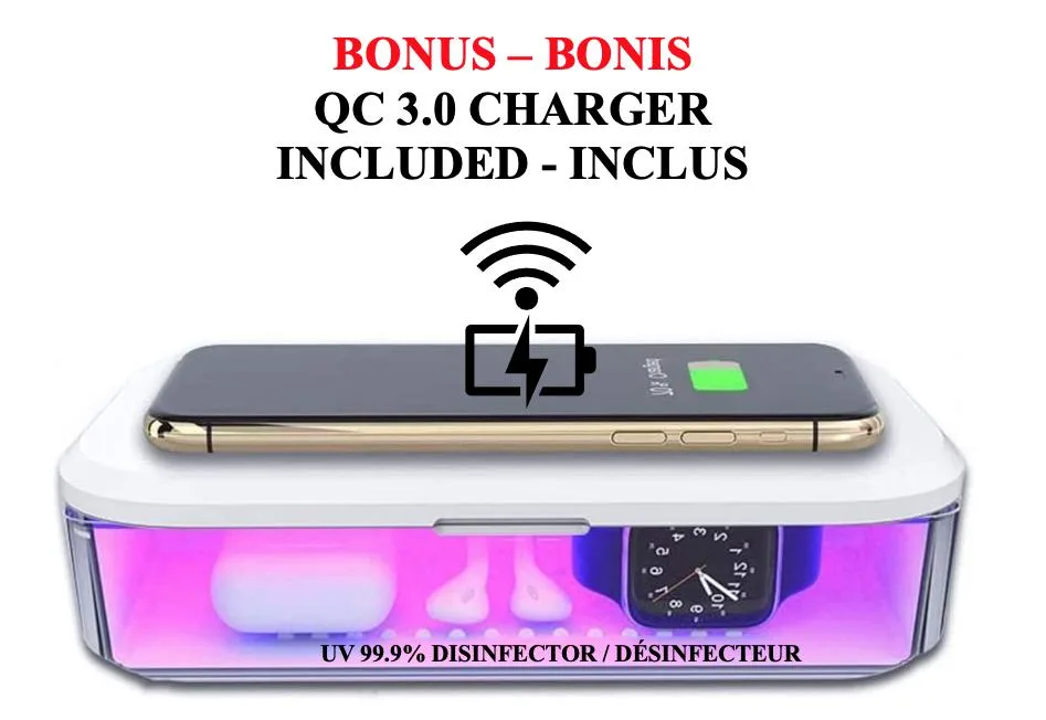 Stimula Lifestyle Stimula Lifestyle UV Sanitizer Wireless Charger Aromatherapy Watch — product photo