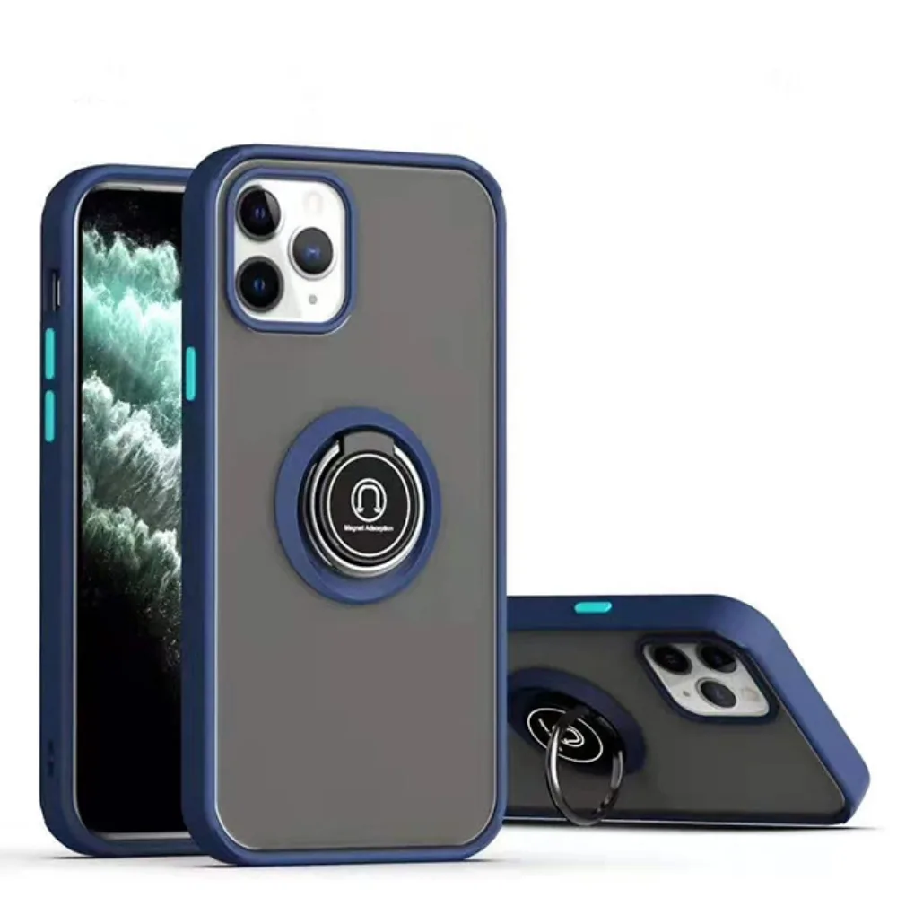 Ice Ice Frosted Translucent Case Magnetic Ring Kickstand iPhone 13 Pro Blue — product photo