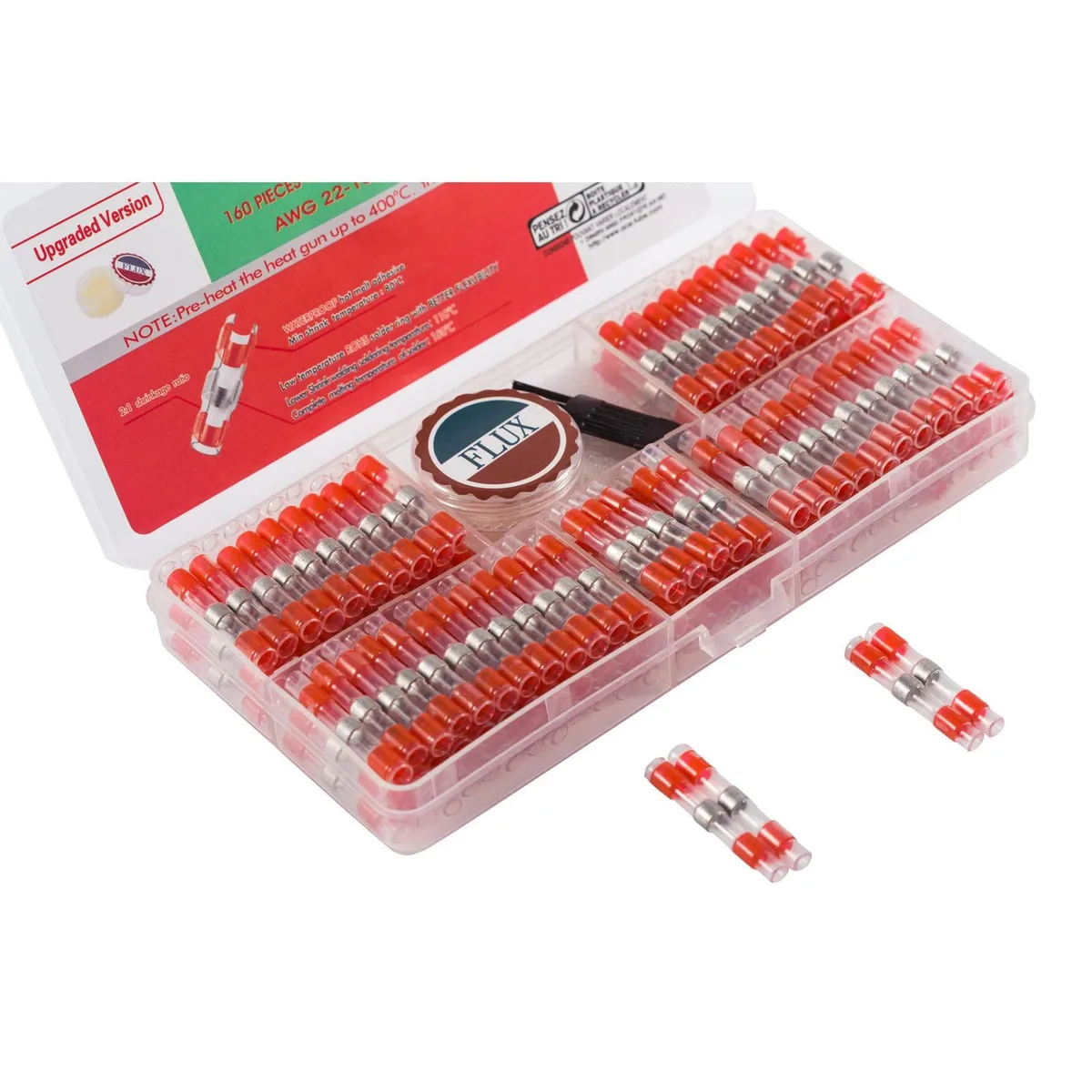 Intashi 160PCS Heat Shrink Solder Seal Wire Connectors AWG22-18 — product photo
