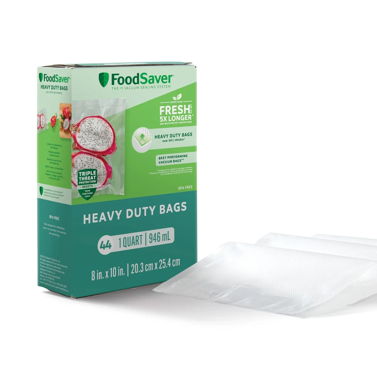 FoodSaver Heavy Duty Vacuum Seal Bag 2198889 Quart 44 Pack — product photo
