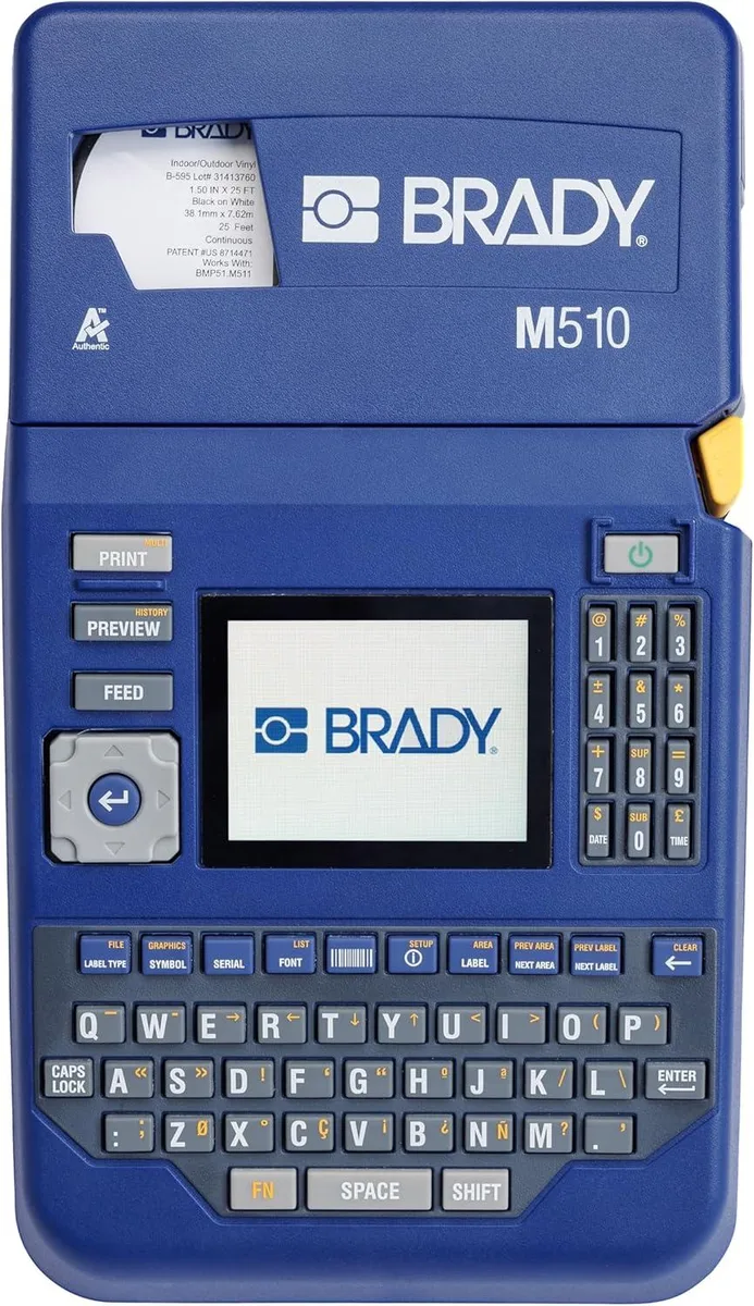 Brady Brady M510 Portable Label Printer 1.5" Blue/Gray — product photo