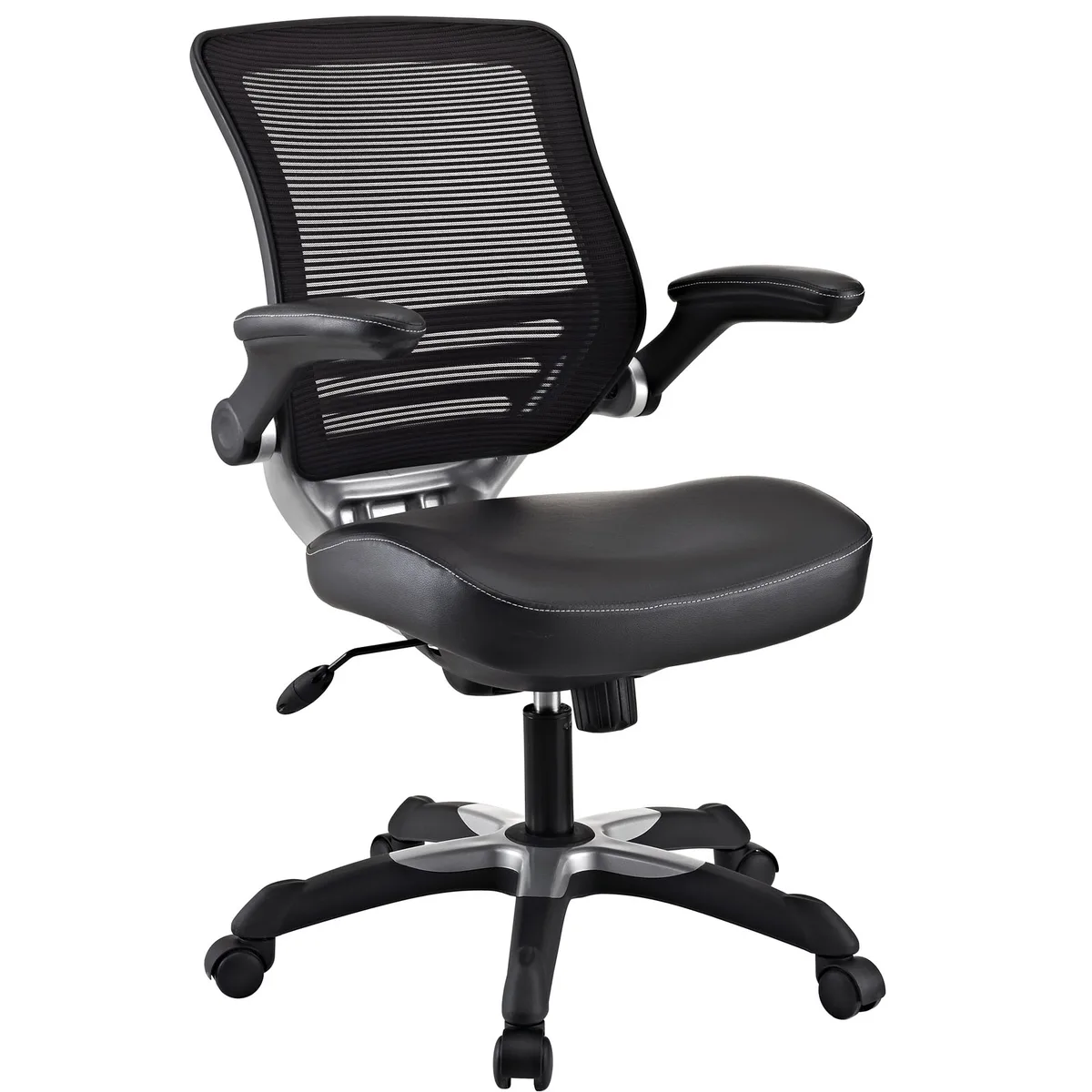 LexMod LexMod EEI-595 Office Chair Mesh Back Black Leatherette Seat 18-21" Height — product photo