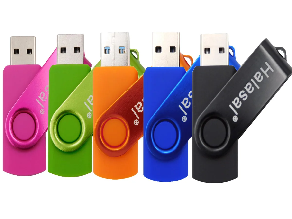 Halasal Halasal 5-pack 1GB USB 2.0 flash drives (5 colours) — product photo