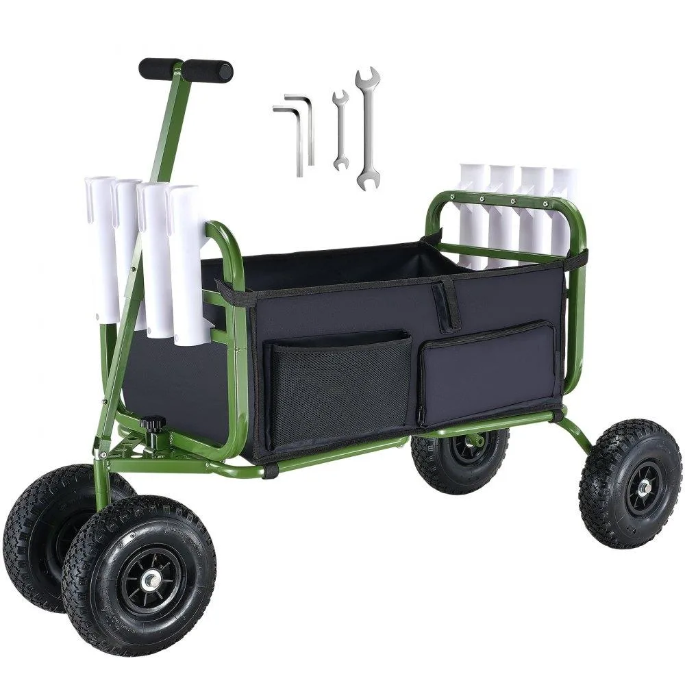 VEVOR VEVOR Beach Fishing Cart 300 lbs 11" Wheels 8 Rod Holders — product photo