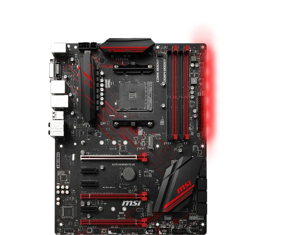MSI MSI X470 GAMING PLUS Socket AM4 DDR4 64GB AMD motherboard — product photo