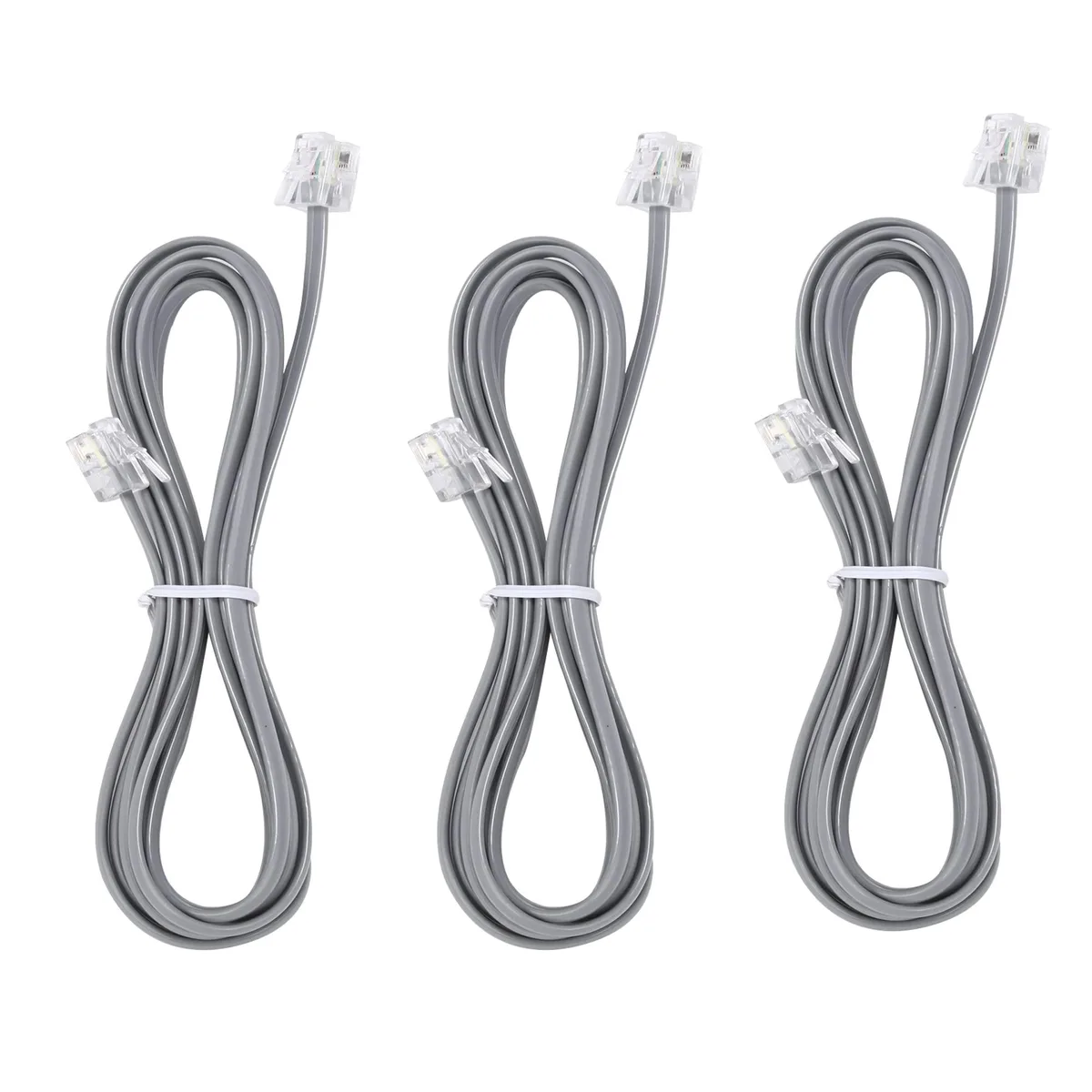  GE RJ11 6P4C Telephone Cable 25 ft Black — product photo