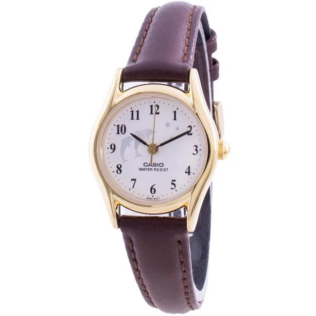 CASIO CASIO LTP-1094Q-7B9 23mm Gold-Tone Leather Watch — product photo