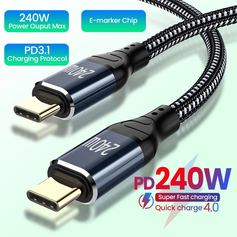 AUTYUE AUTYUE USB C to USB C Cable 1M 240W E-Mark Chip Black — product photo