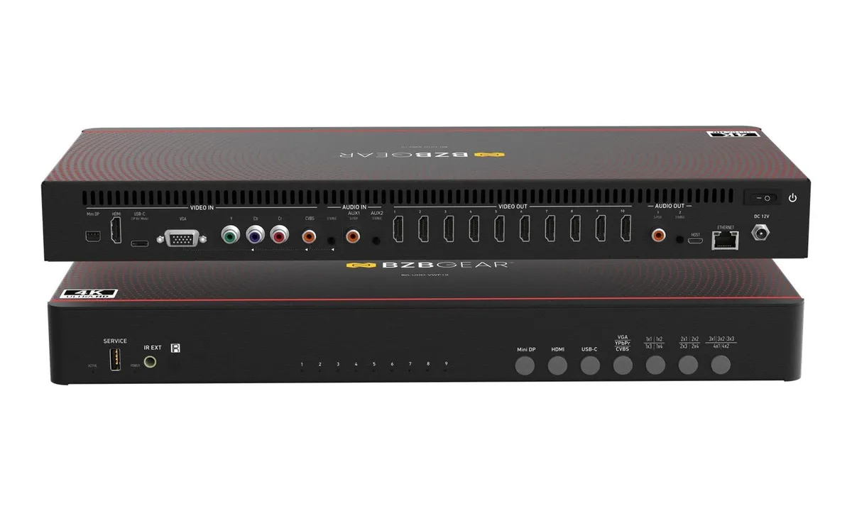 BZBGEAR BZBGEAR BG-UHD-VWP19 4K UHD Multi-Input Video Wall Processor 9 HDMI Outputs — product photo