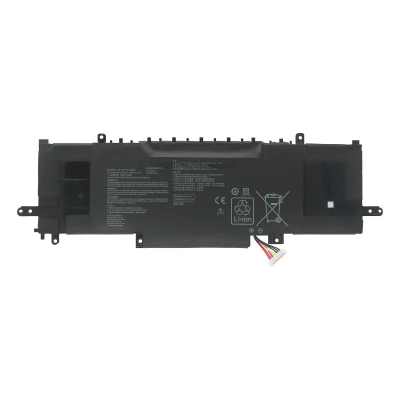 Black rectangular laptop battery with smooth finish