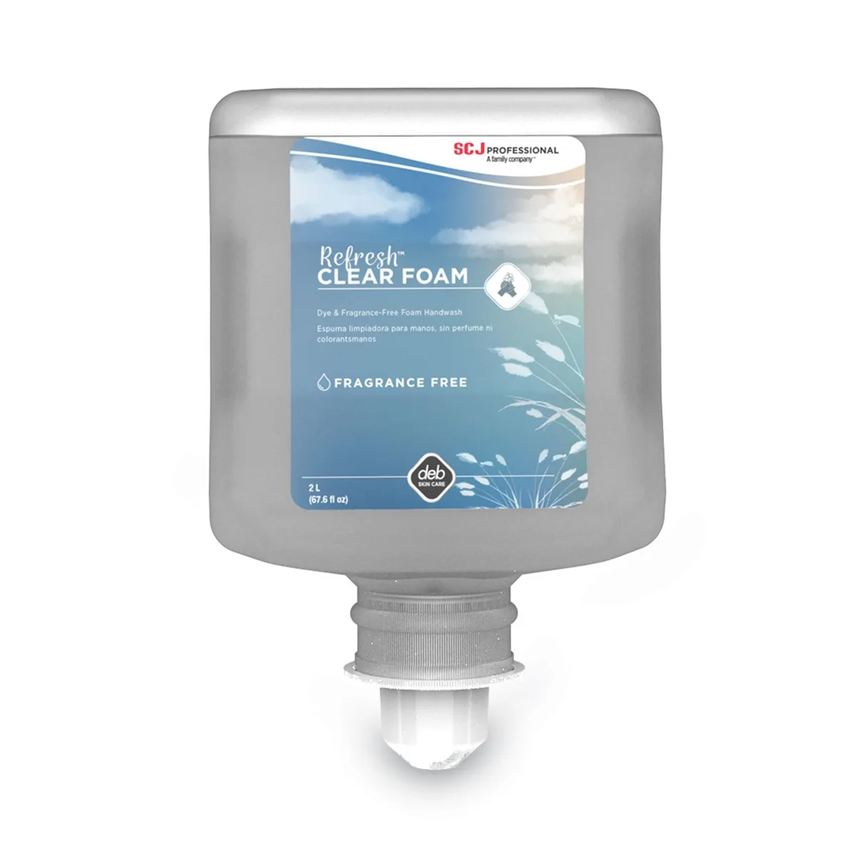 Six one-litre refill cartons of unscented foaming hand soap
