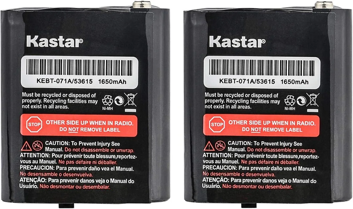 usbroway usbroway 2-pack Ni-MH 3.6V 1650mAh replacement battery for Motorola Talkabout — product photo