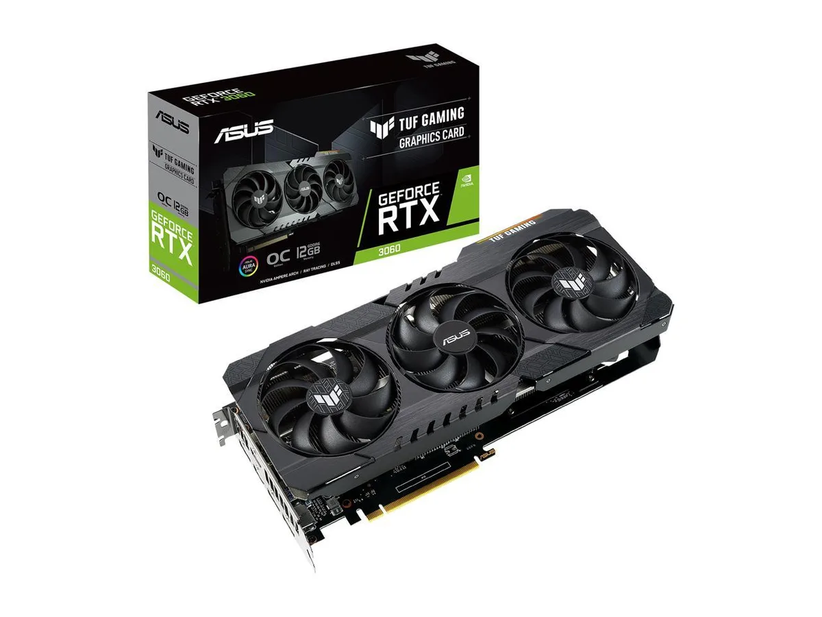 ASUS ASUS TUF Gaming GeForce RTX 3060 V2 OC Edition 12GB graphics card — product photo