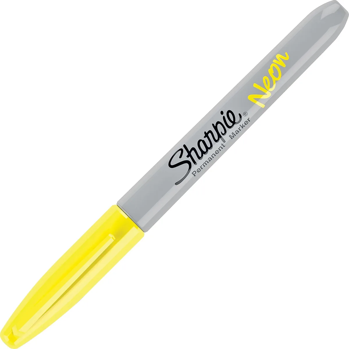  Sharpie Neon Fine Point Permanent Marker Yellow 1860445 — product photo