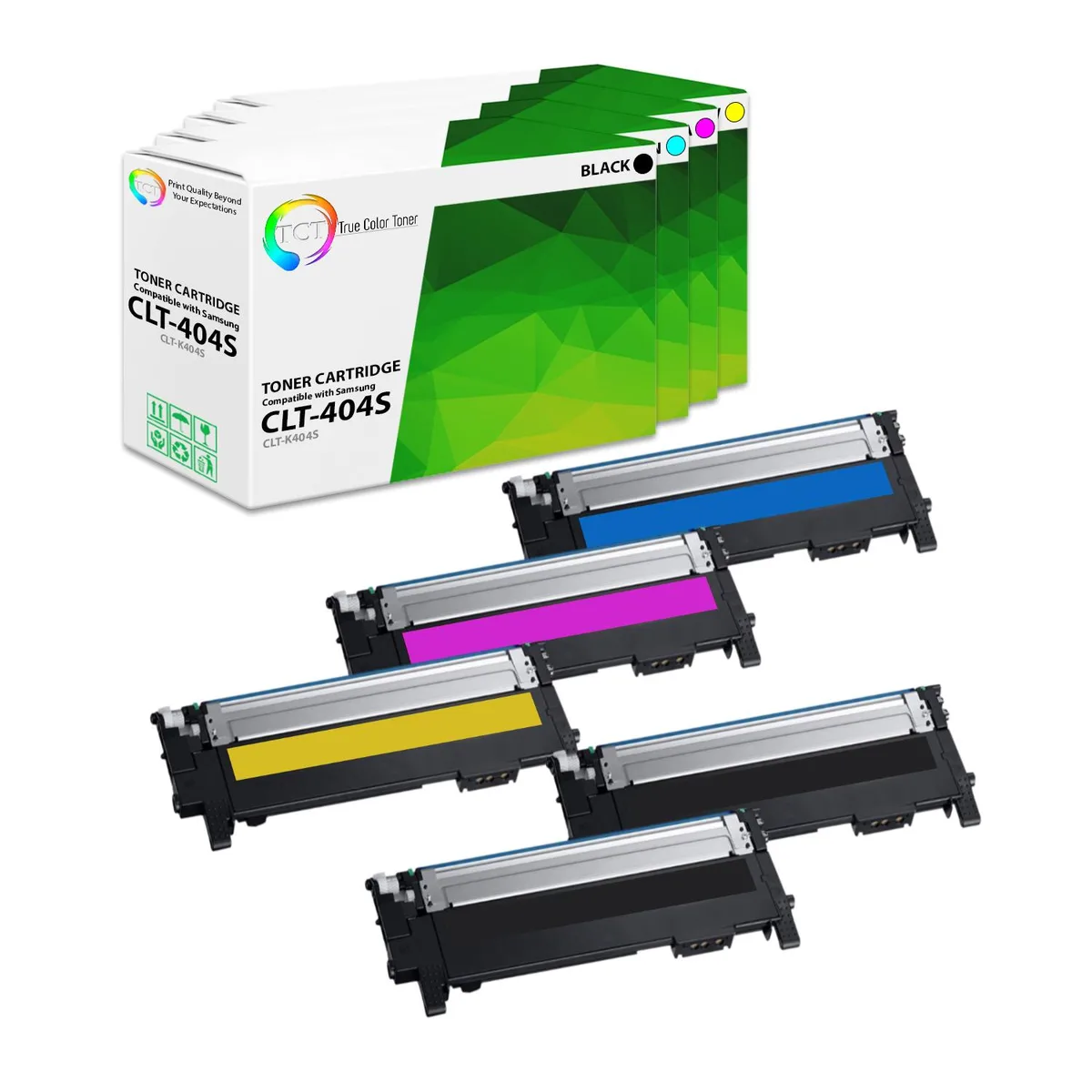 True Color Toner True Color Toner 404S 5-Pack Toner Cartridges 4 Colors 1500/1000 Pages — product photo