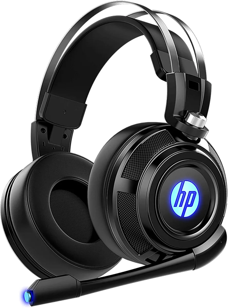HP HP H200 Wired Stereo Gaming Headset 50mm LED Light Black — product photo