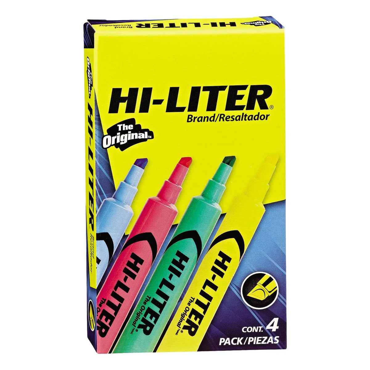 Avery Avery 17752 HI-LITER Desk-Style Highlighter Chisel Tip Assorted Colors 4/Set — product photo