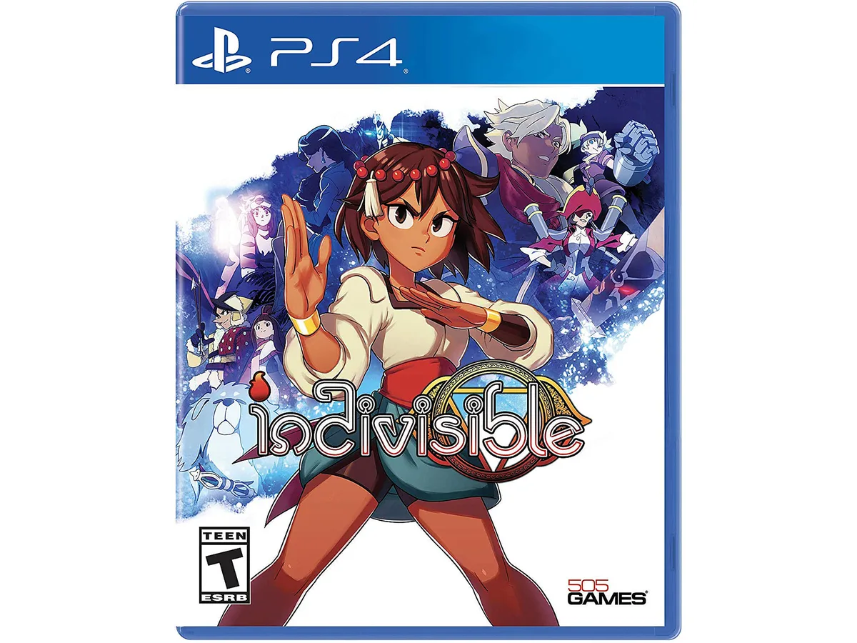 PlayStation 4 game case with Indivisible cover art