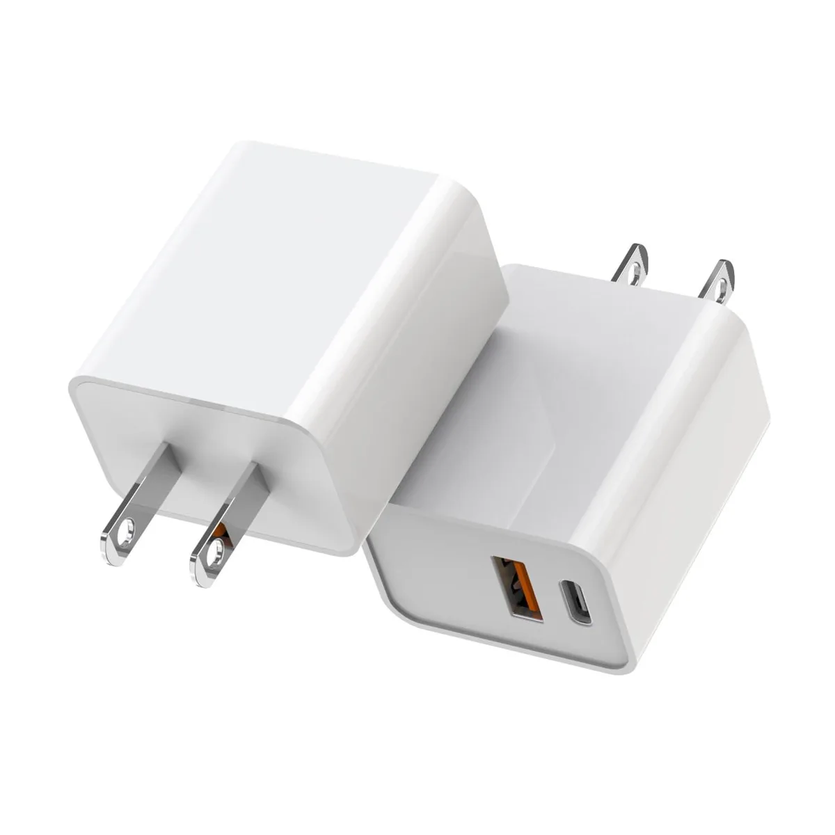 KEHIPI KEHIPI JXYCDQ01A 20W dual-port USB charger 2-pack white — product photo