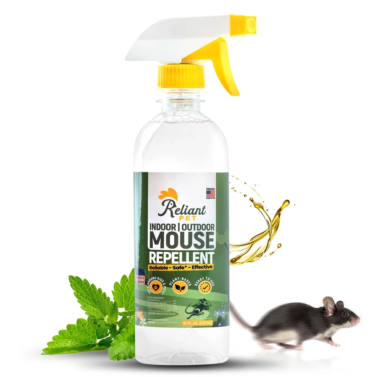  Peppermint Oil Mouse Repellent Spray 16oz Pest Control — product photo