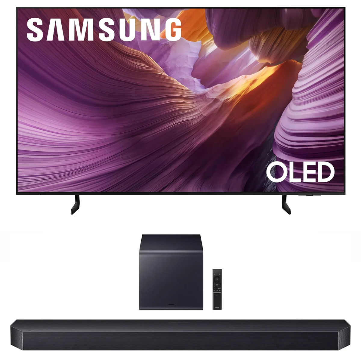 SAMSUNG SAMSUNG QN77S85FAEXZA 77" OLED 4K Smart TV + HW-Q900F 7.1.2 Soundbar (2025) — product photo