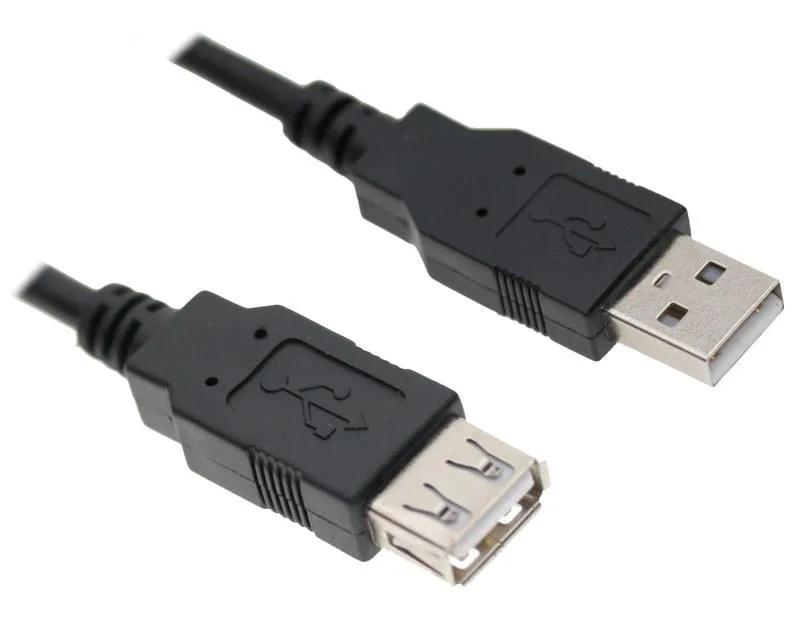 USBGear USBGear AA4FT-B USB 2.0 A-Male to A-Female Extension Cable 4ft Black — product photo
