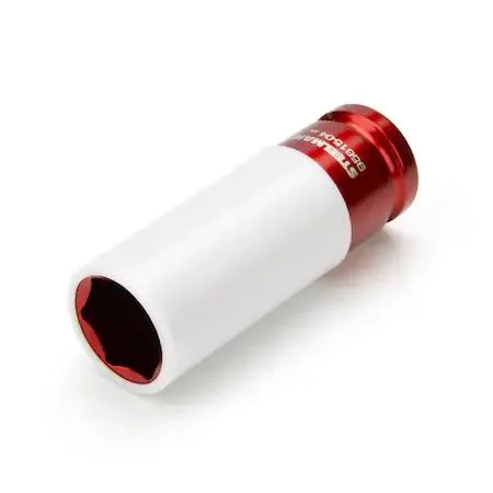 Red anodized 21mm sleeved socket with protective insert