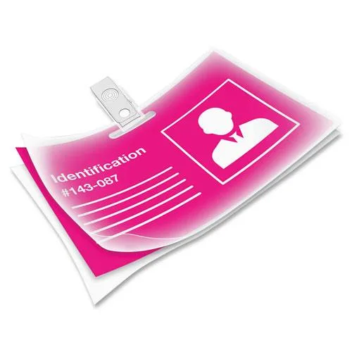 FELLOWES FELLOWES 52051 Glossy ID Tag Pouches 10 Mil 100 Pack — product photo